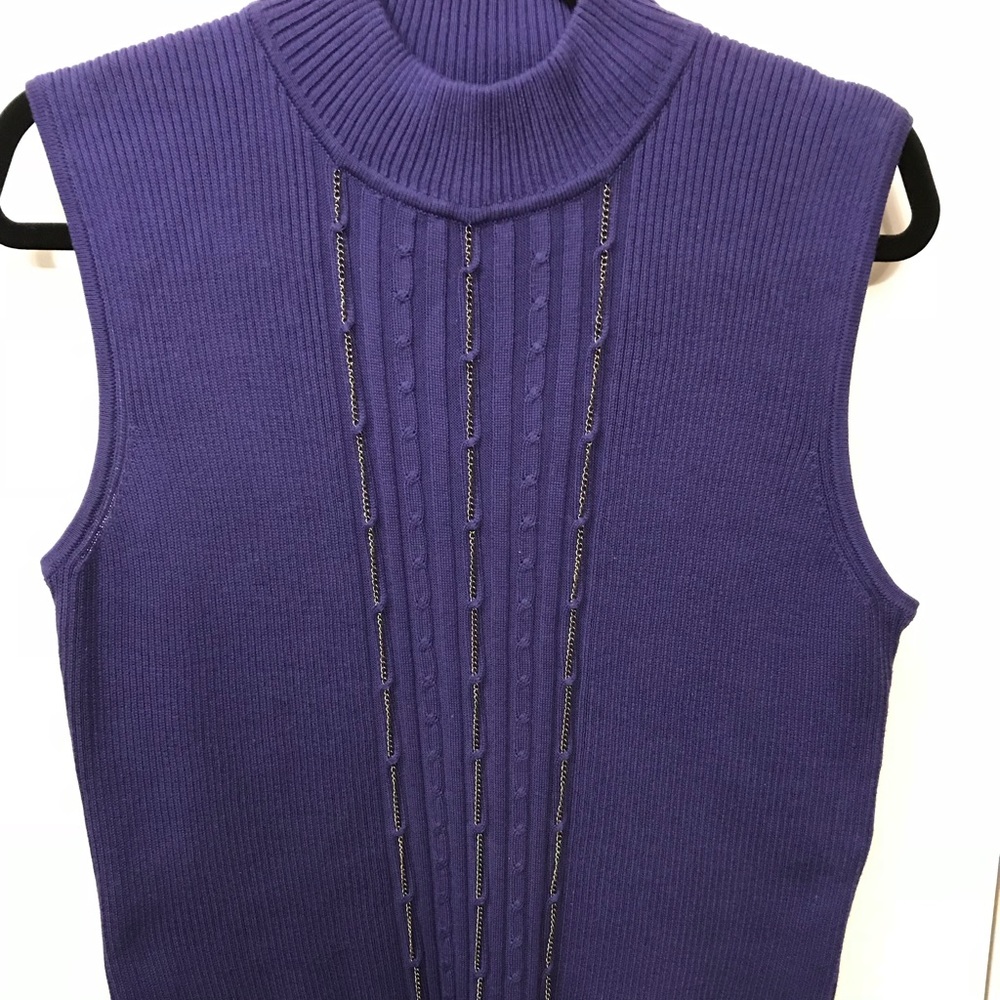 NWT Dressy blue sleeveless sweater